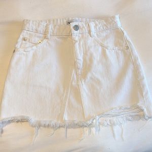 Zara White Jean Skirt
